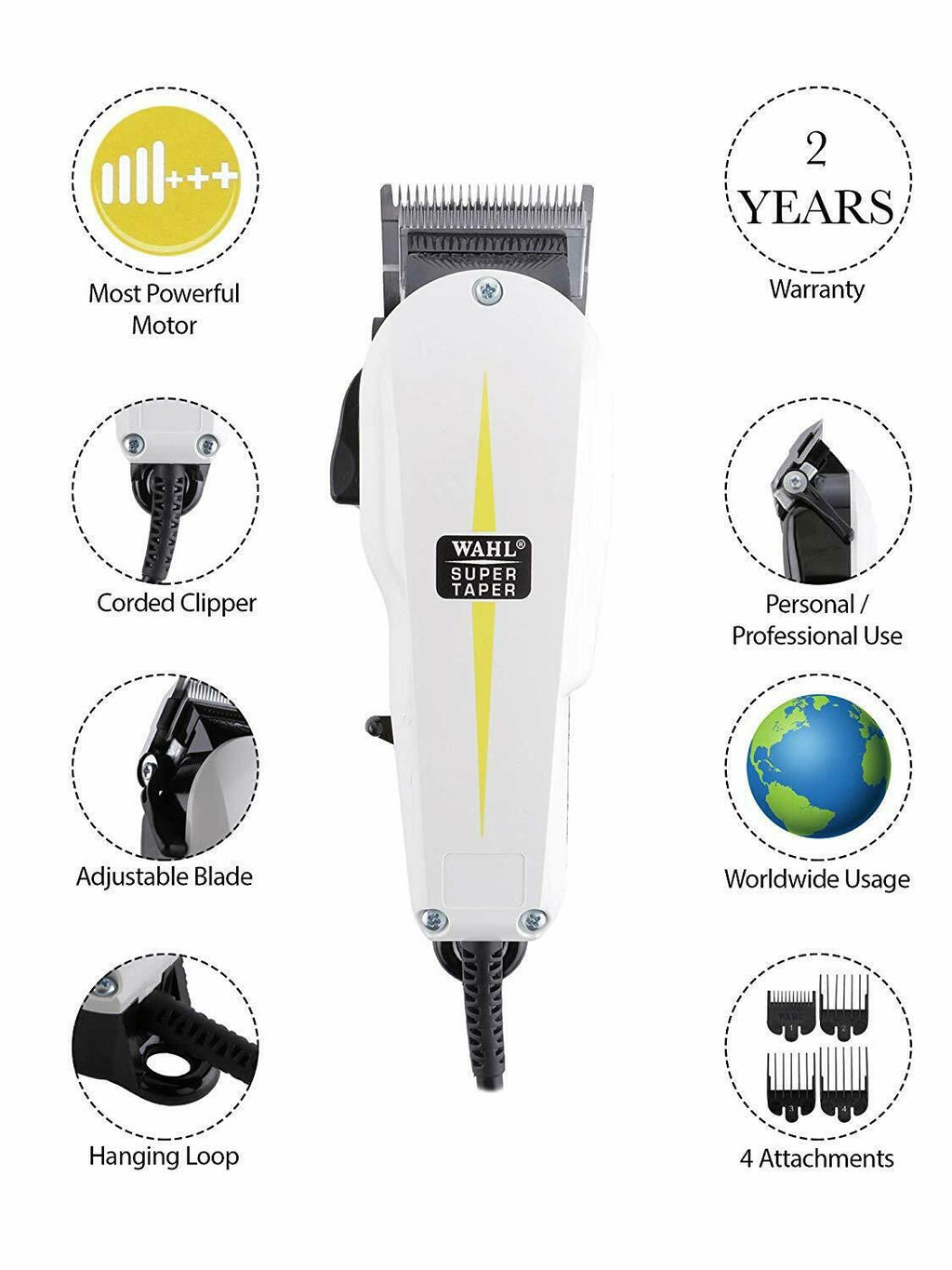 Original Wahl Professional Super Taper Professional Corded Clipper CA Pen