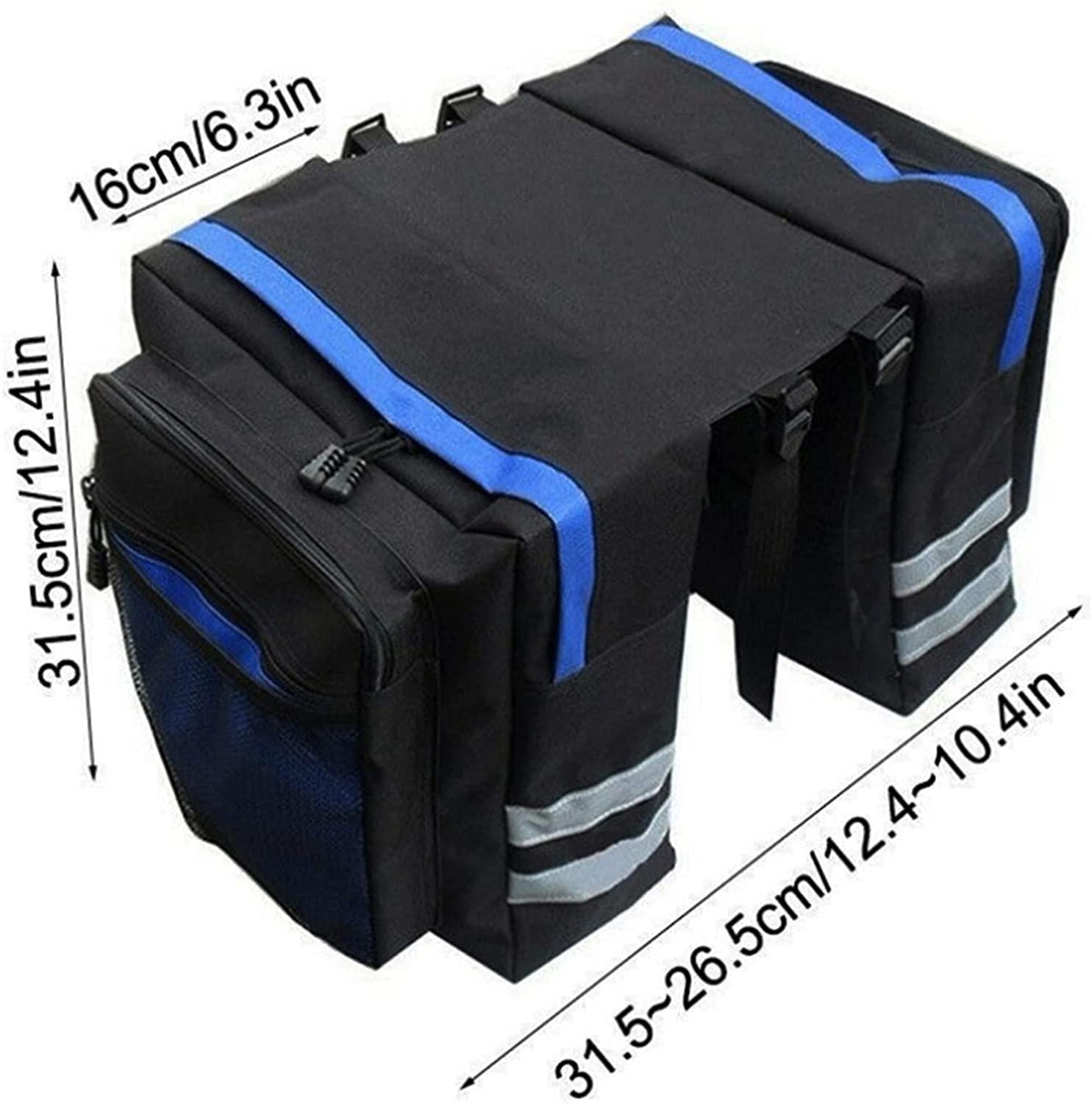 DALIZHAI777 Bike Bag Bicycle Carrier Bag Bike Cycling Storage Bag Luggage Pannier Trunk Bag Bike Rear Seat Luggage Bicycle Panniers Bag, Easy to Install Bicycle Accessories (Color : Black)