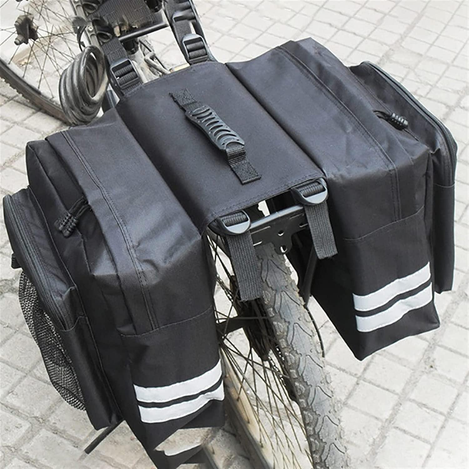 DALIZHAI777 Bike Bag Bicycle Carrier Bag Bike Cycling Storage Bag Luggage Pannier Trunk Bag Bike Rear Seat Luggage Bicycle Panniers Bag, Easy to Install Bicycle Accessories (Color : Black)