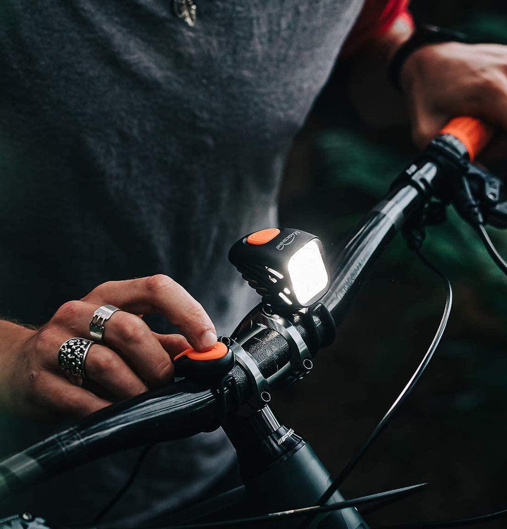 Extreme MTB Enduro LED Bicycle Lights, Mountain Bike Lights Combo, 3200 Max Lumen Handlebar Light, 1200 Max Lumen Cree Headlamp with Helmet Strap Enduro Trail Offroad