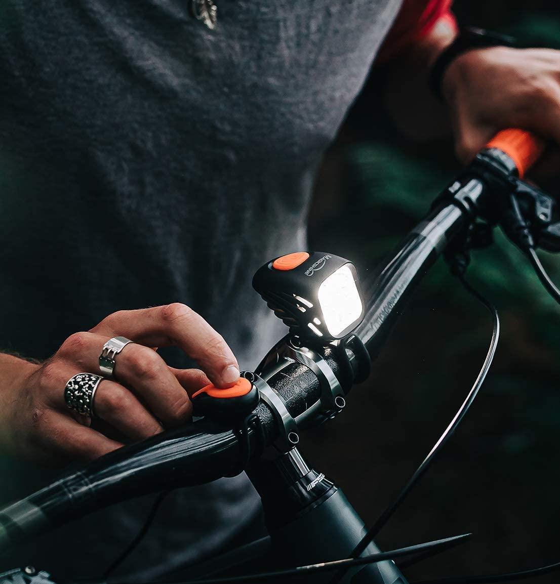 Extreme MTB Enduro LED Bicycle Lights, Mountain Bike Lights Combo, 3200 Max Lumen Handlebar Light, 1200 Max Lumen Cree Headlamp with Helmet Strap Enduro Trail Offroad