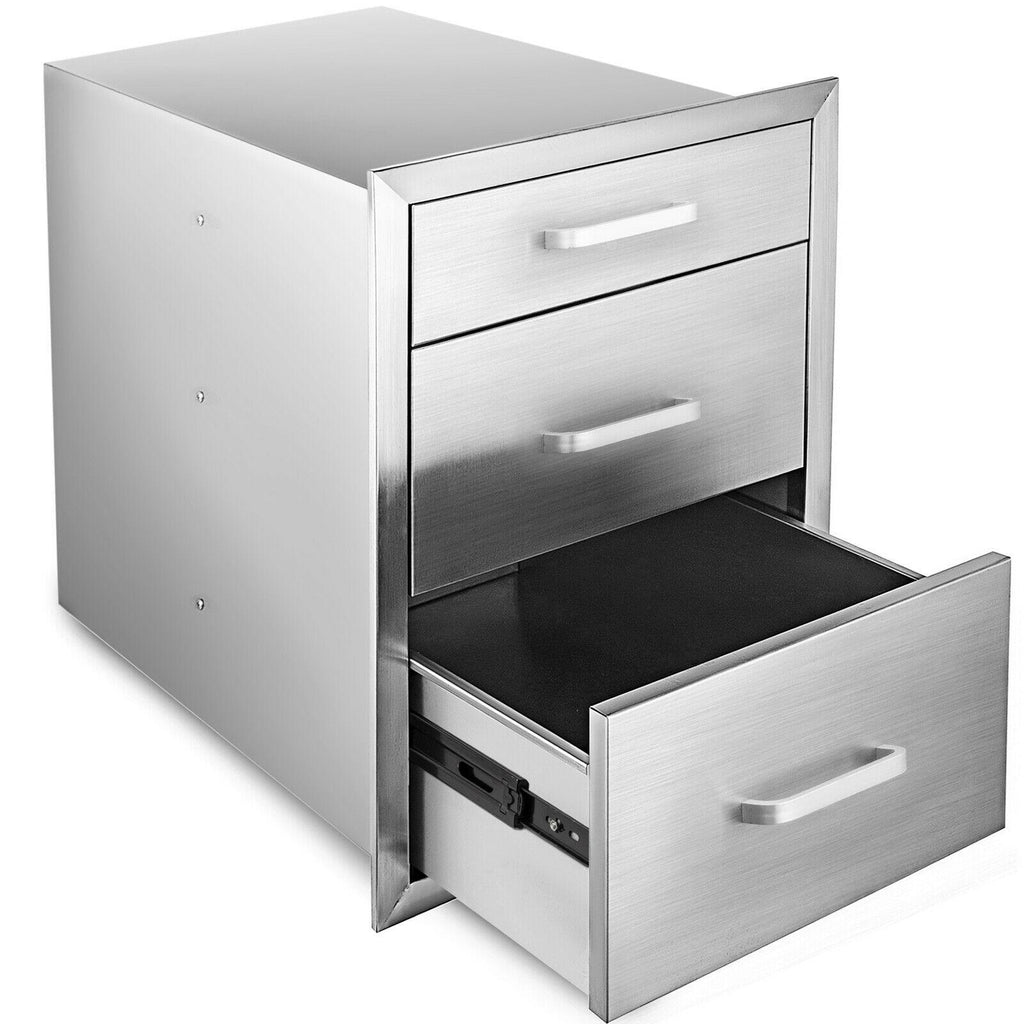 BBQ ISLAND / OUTDOOR KITCHEN DRAWER  STEEL NARROW TRASH DRAWERS 18"x23"