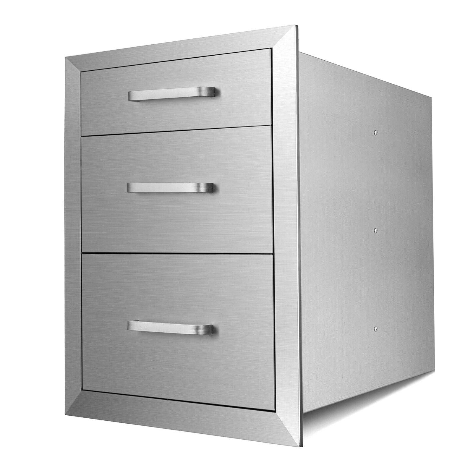 BBQ ISLAND / OUTDOOR KITCHEN DRAWER  STEEL NARROW TRASH DRAWERS 18"x23"