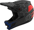 Troy Lee Designs Adult | BMX | Downhill | Mountain Bike | Full Face D4 Carbon MIPS Freedom 2.0 Helmet (X-Small, Black/Red)
