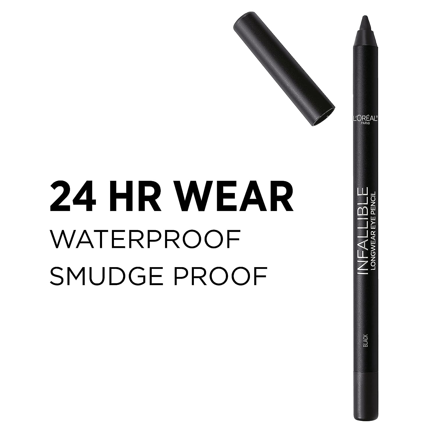 L'Oréal Paris Voluminous Original Volume Building Mascara and Infallible Eyeliner, Builds eye lashes up to 5X natural thickness, Smudge Free, Clump Free, Black, 1 kit
