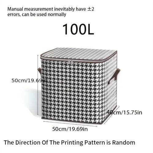 180-liter Houndstooth Bag Clothes LarCapacity Household Quilt Bag Moving Bag PacMoisture-proof Bag For PacClothes