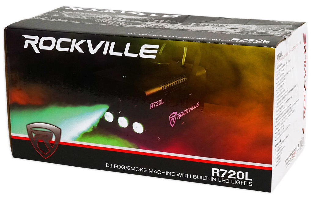Rockville RFAAB DJ Event Facade Booth+Travel Bag+Scrim+LED Fog Machine+Juice