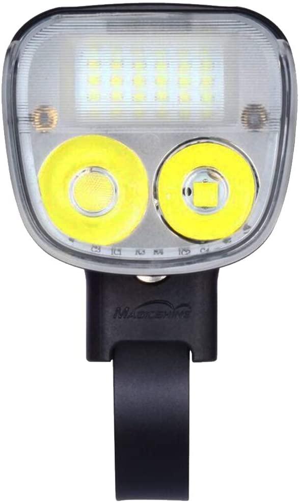Magicshine ALLTY 2000 Bike Headlight with Independent DRL Daytime Running Light. Powerful MTB Light with 2000 Lumens. Spot/Flood Beam Patterns with 3500 mAh Removable Battery