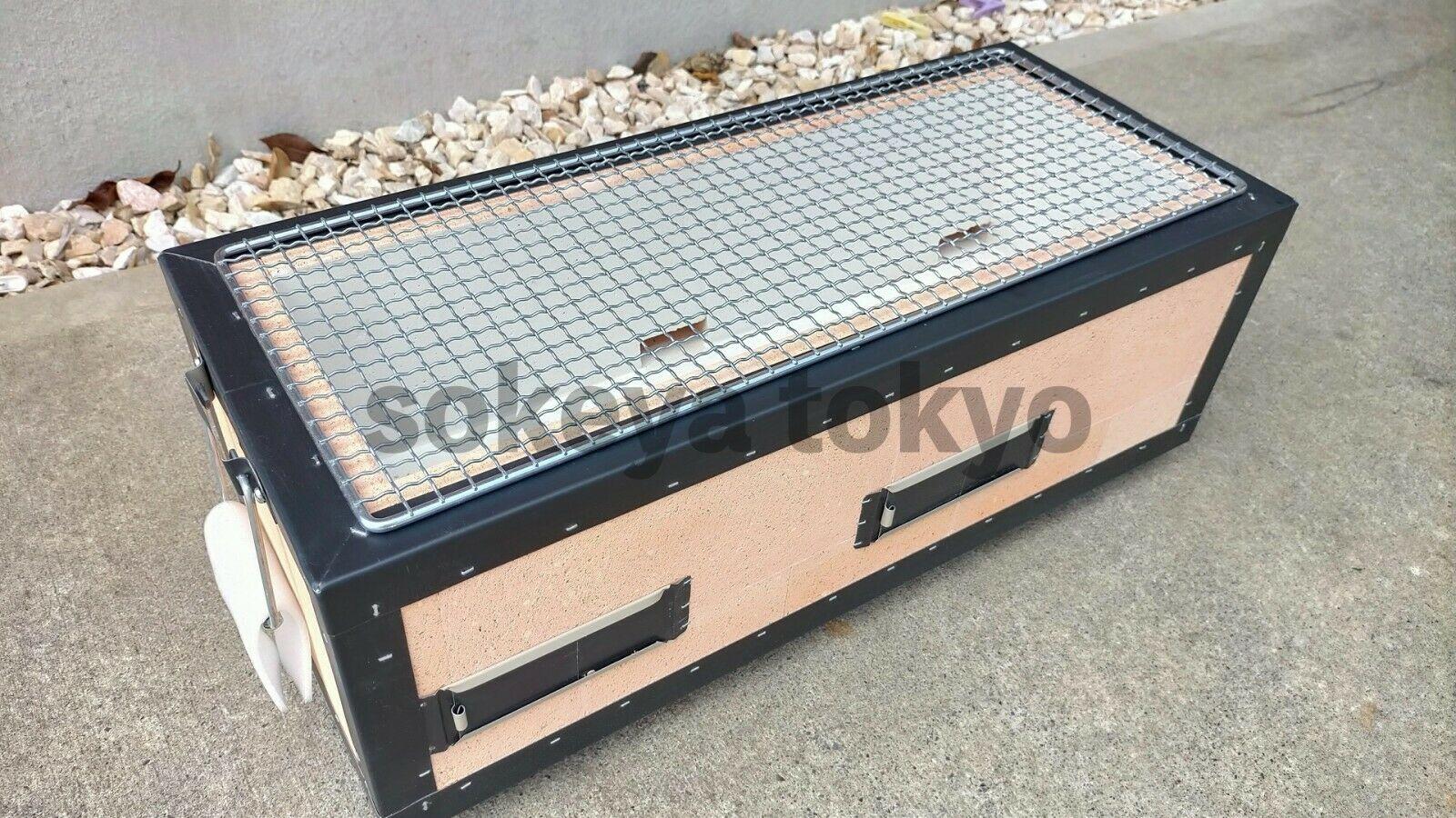 Yakitori BBQ Diatomite Charcoal Grill Barbecue Hibachi Konro Portable 54 x 23cm