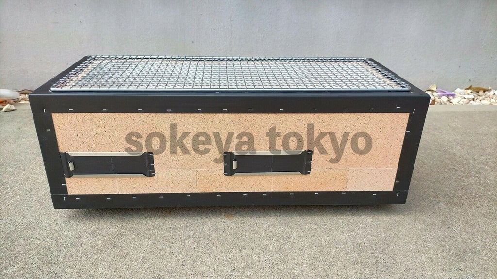 Yakitori BBQ Diatomite Charcoal Grill Barbecue Hibachi Konro Portable 54 x 23cm
