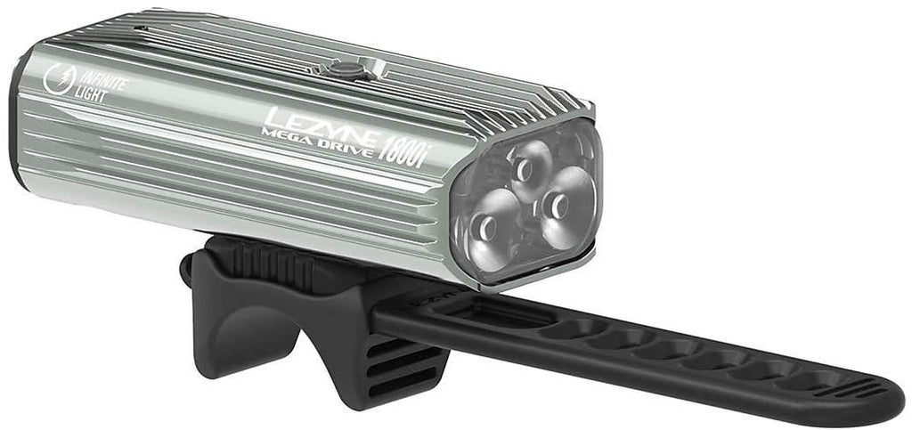 LEZYNE Mega Drive 1800i Bike Smart Headlight | LED Programmable Light, 148H Runtime, 1800 Lumens, USB Rechargeable, Mountain & Road Bicycle Light