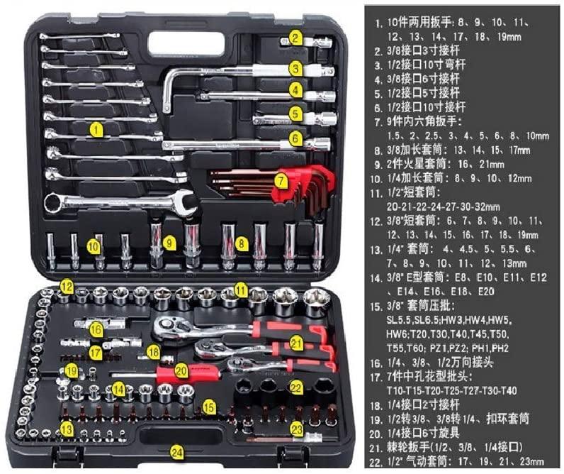 CHUNSHENN Wrench 120pcs Socket Set Car Repair Tool Auto Hand Tool Kit Ratchet Set Torque Wrench Chrome Vanadium Steel Auto Tools Repair Tools Hand Wrenches