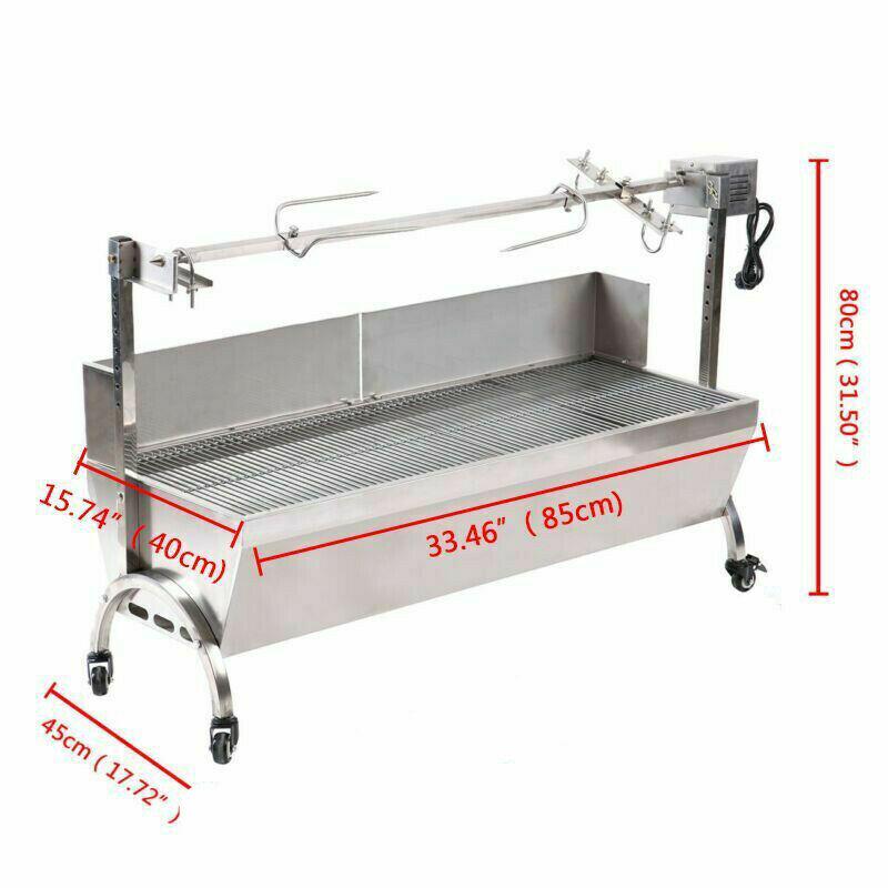 Lar Steel Roaster Rotisserie BBQ CooPig Lamb Chicken BBQ Club
