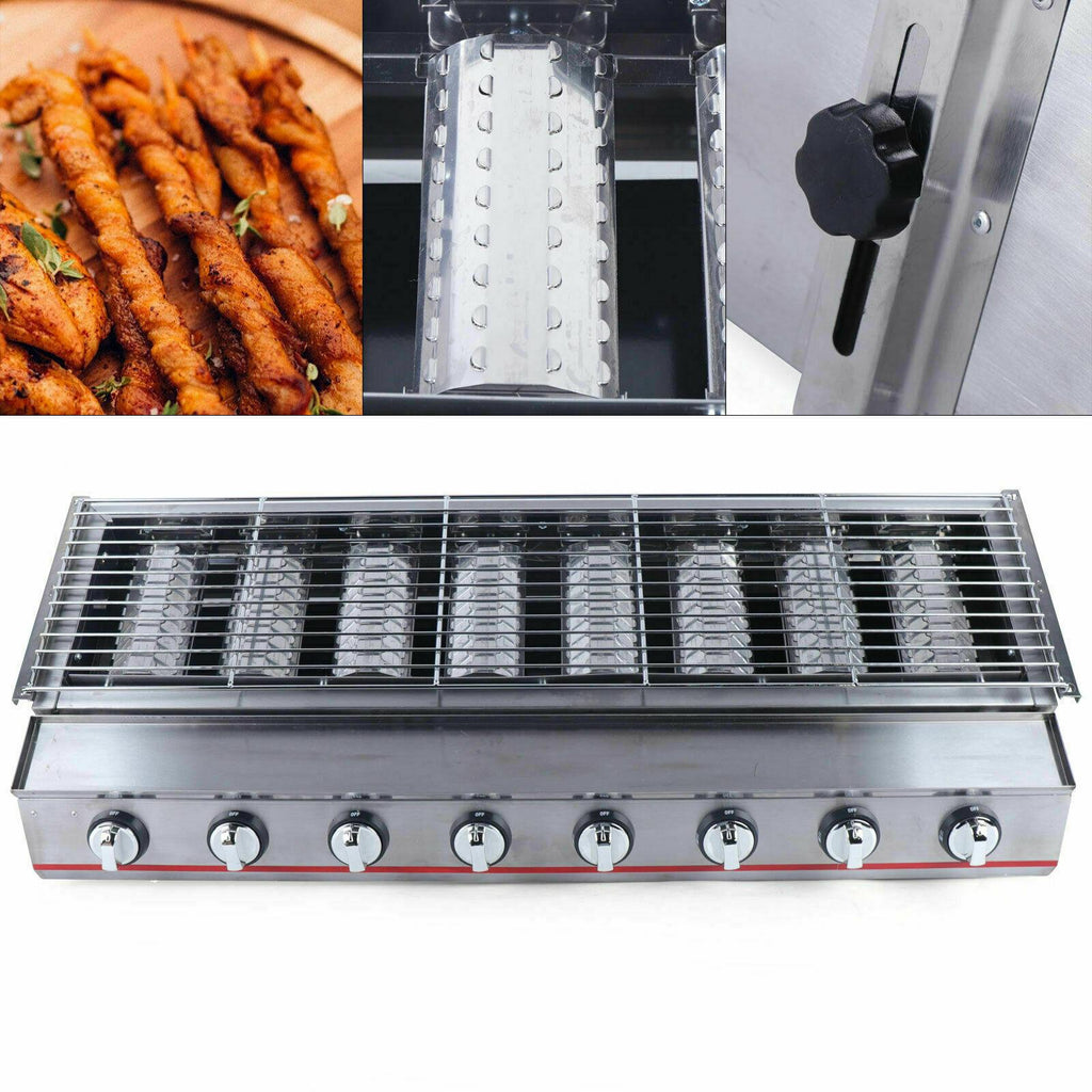 Commercial Lpg Gas Bbq Grill With 8 Burners Portable Gas Barbecues Griddle