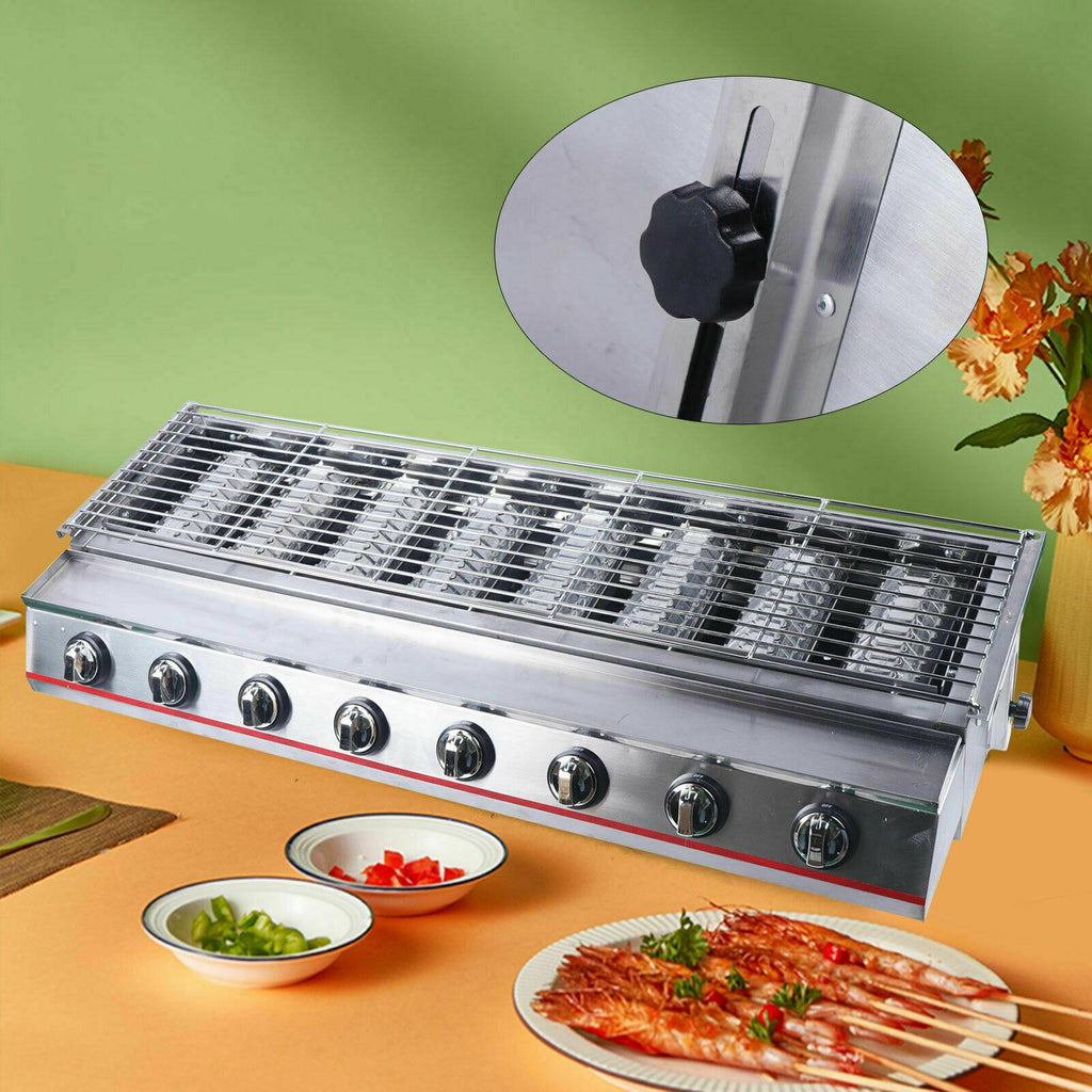 Commercial Lpg Gas Bbq Grill With 8 Burners Portable Gas Barbecues Griddle