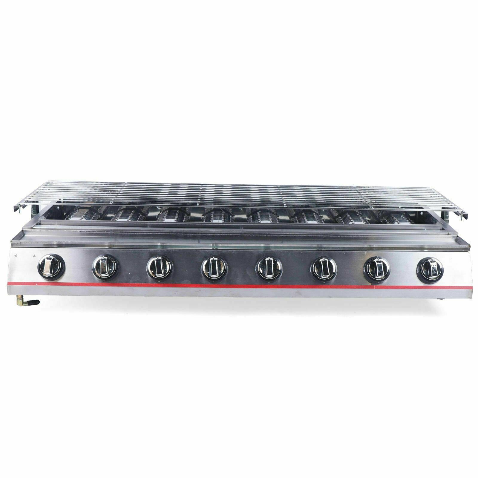 Commercial Lpg Gas Bbq Grill With 8 Burners Portable Gas Barbecues Griddle