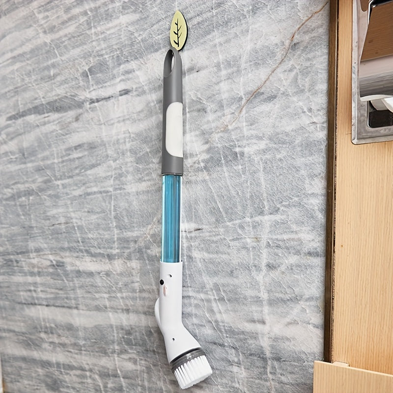 1 Set, Electric Spin Scrubber With 2/5/6 Replaceable Brush Head, Power Cordless Bathroom Scrubber With Adjustable Long Handle, Rechargeable Shower Scrubber, Multifunctional Scrubber For Bathroom, Kitchen, Bathtub, Tile, Shower, Car, Cleaning Supplies