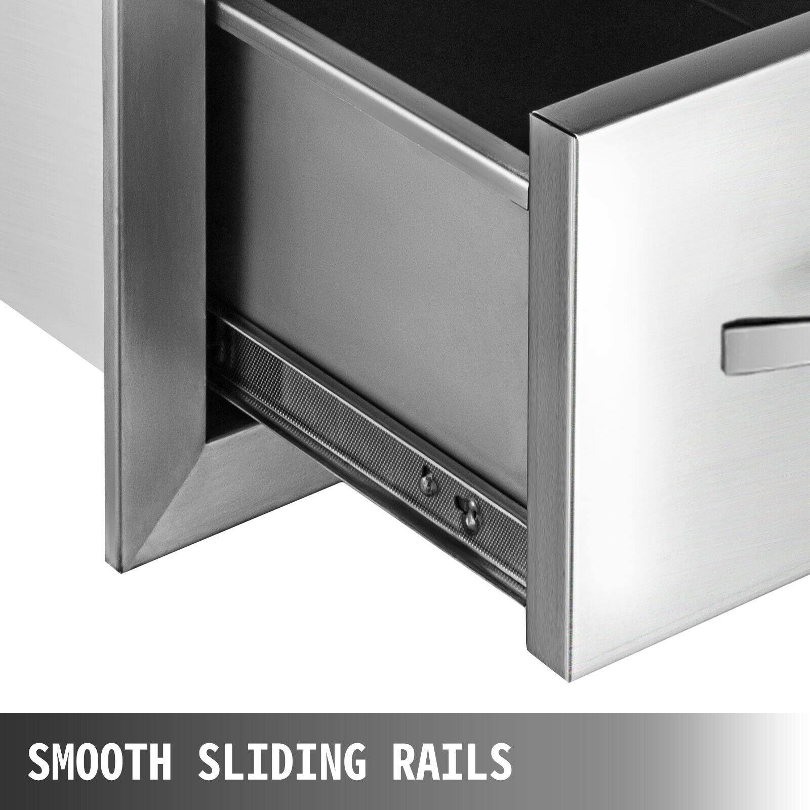30"X17" Outdoor Kitchen Triple Drawer Paper Roll Holder  Steel Drawer