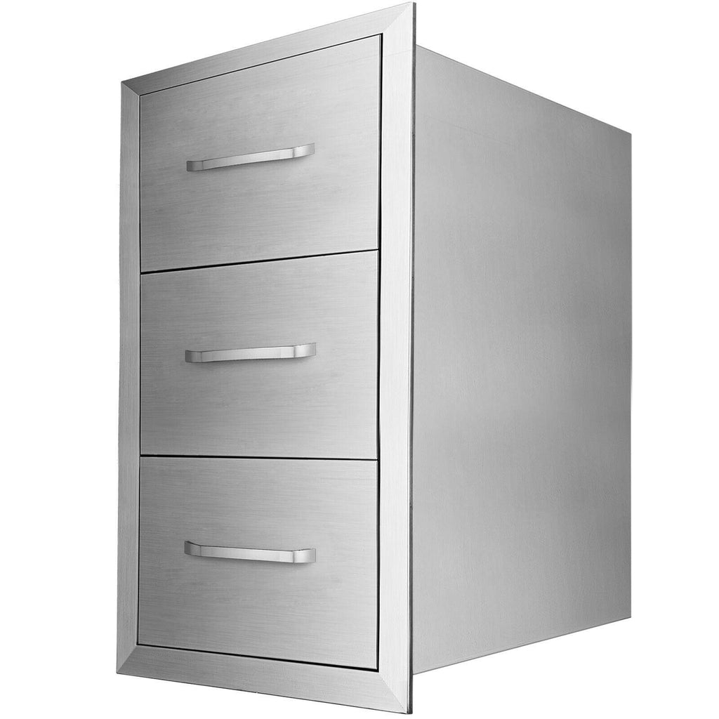 30"X17" Outdoor Kitchen Triple Drawer Paper Roll Holder  Steel Drawer