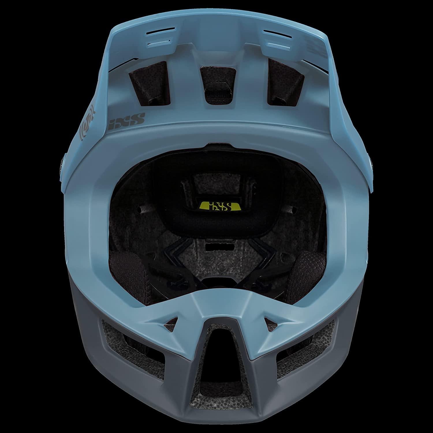 IXS Unisex Trigger FF (Ocean,S/M)- Adjustable with Compatible Visor 54-58cm Adult Helmets for Men Women,Protective Gear with Quick Detach System & Magnetic Closure