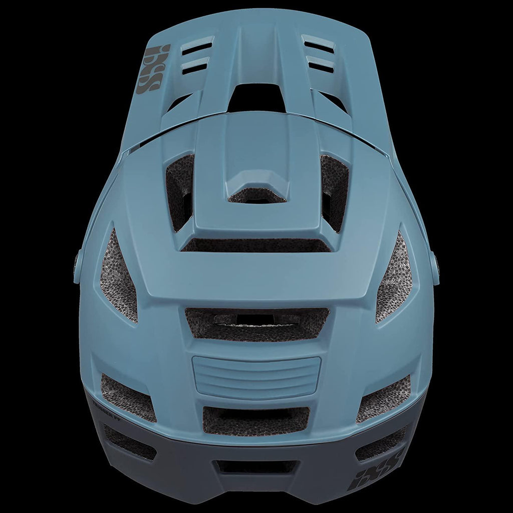 IXS Unisex Trigger FF (Ocean,S/M)- Adjustable with Compatible Visor 54-58cm Adult Helmets for Men Women,Protective Gear with Quick Detach System & Magnetic Closure