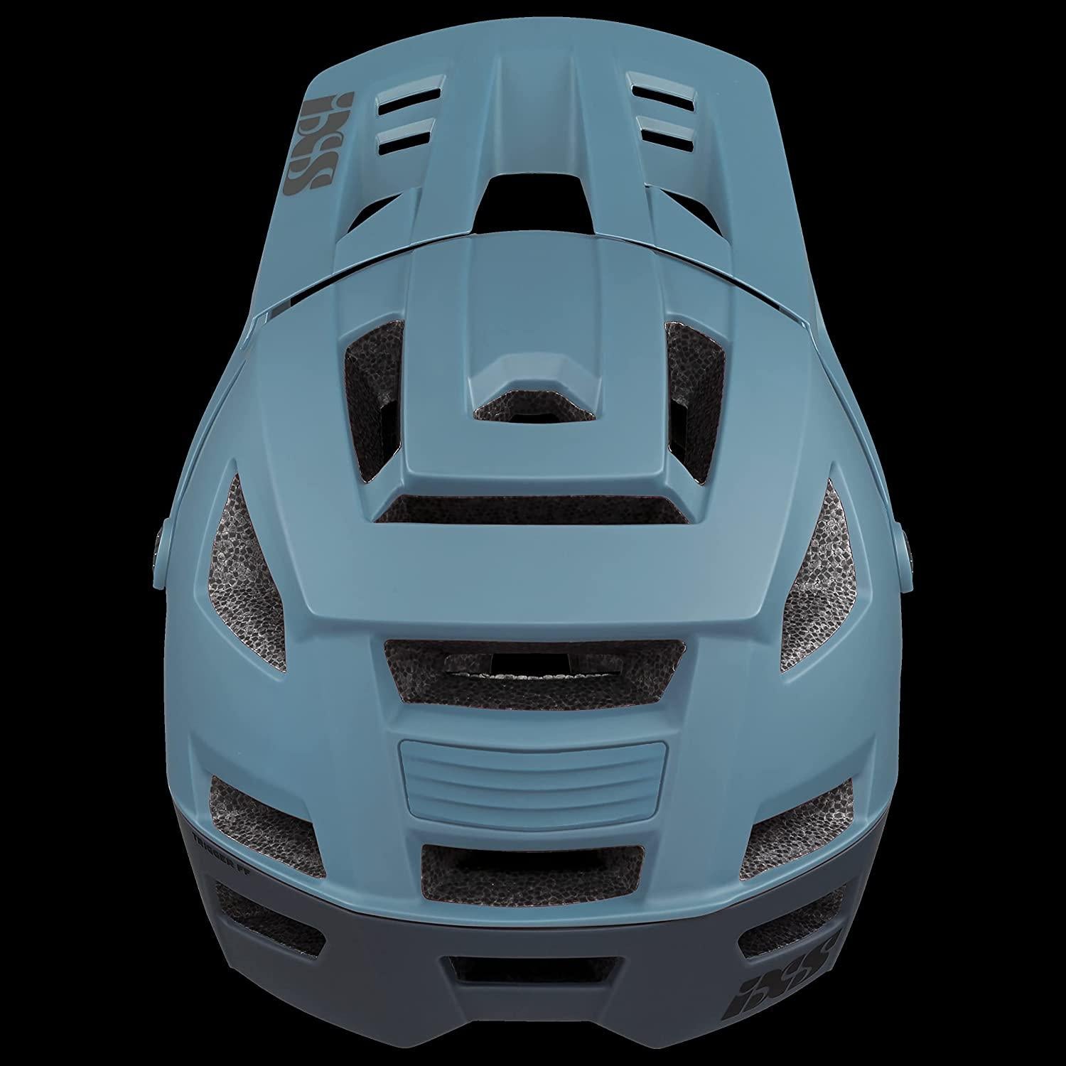 IXS Unisex Trigger FF (Ocean,S/M)- Adjustable with Compatible Visor 54-58cm Adult Helmets for Men Women,Protective Gear with Quick Detach System & Magnetic Closure
