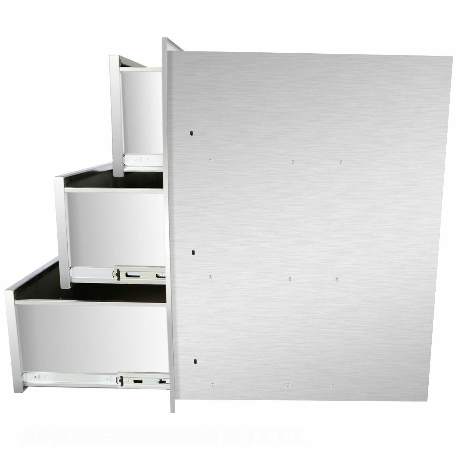 Outdoor Kitchen Drawers 18x21x21 Inch BBQ  Steel Triple Drawers,New