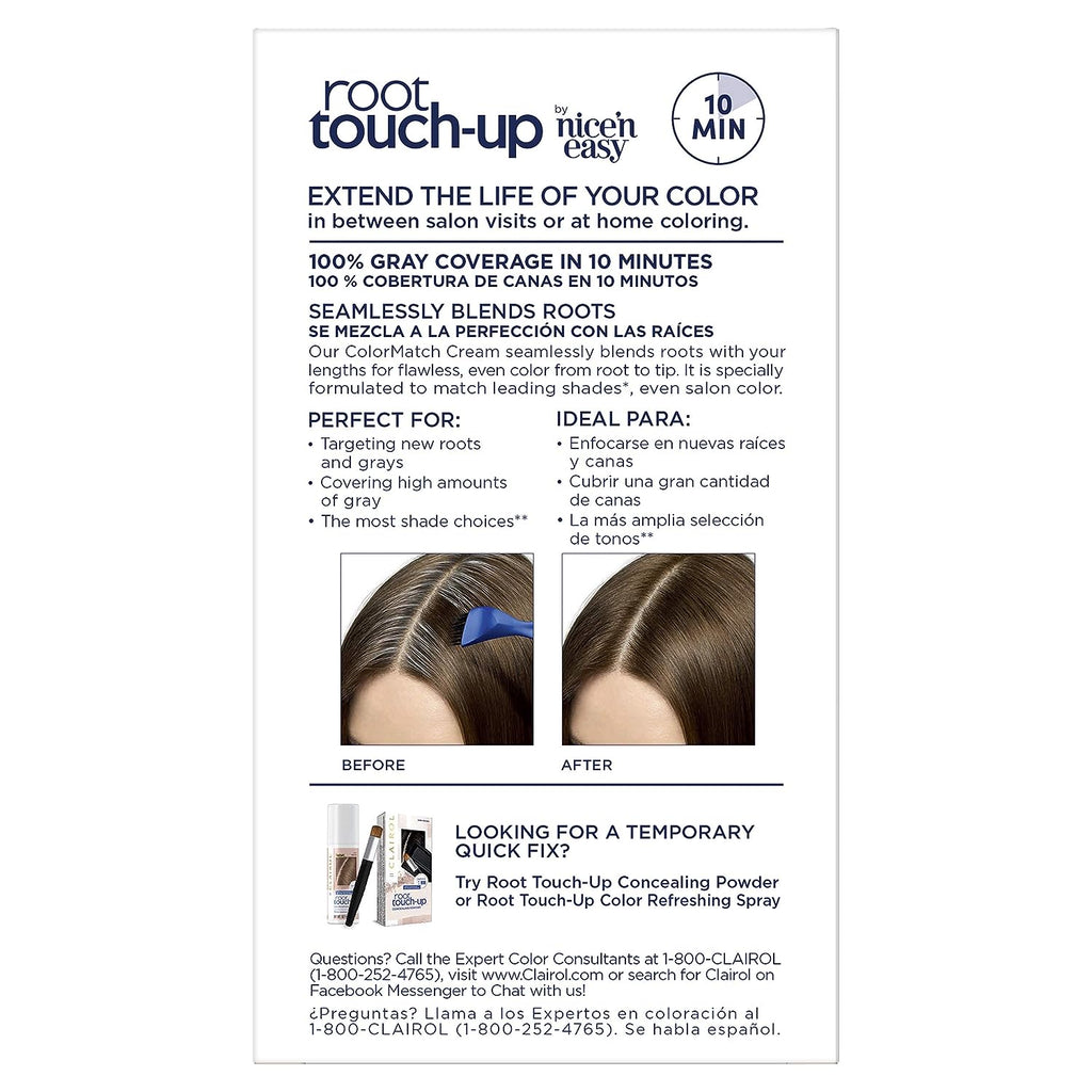 Clairol Root Touch-Up by Nice'n Easy Permanent Hair Dye, 5G Medium Golden Brown Hair Color, Pack of 1