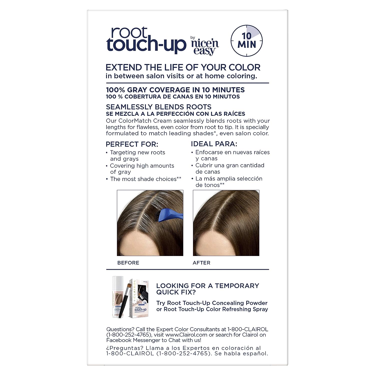 Clairol Root Touch-Up by Nice'n Easy Permanent Hair Dye, 5G Medium Golden Brown Hair Color, Pack of 1
