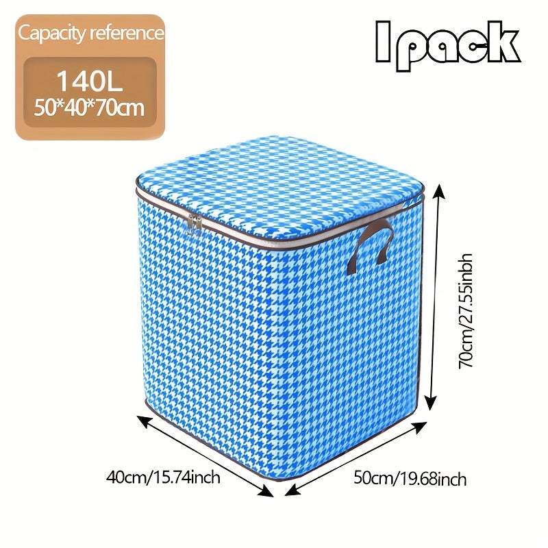 180-liter Houndstooth Bag Clothes LarCapacity Household Quilt Bag Moving Bag PacMoisture-proof Bag For PacClothes