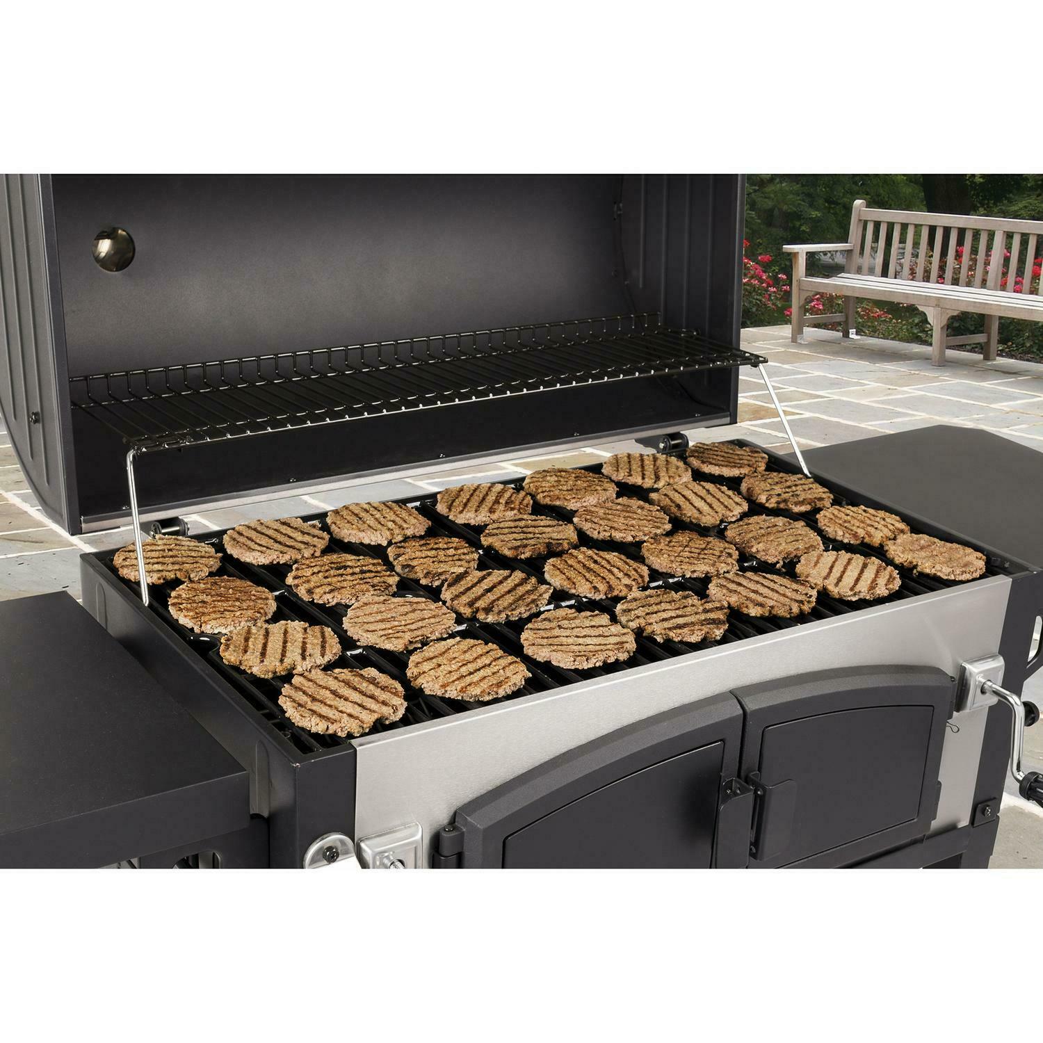 Charcoal Grill BBQ Barbecue Dual Chamber Steel Outdoor CooPatio Backyard