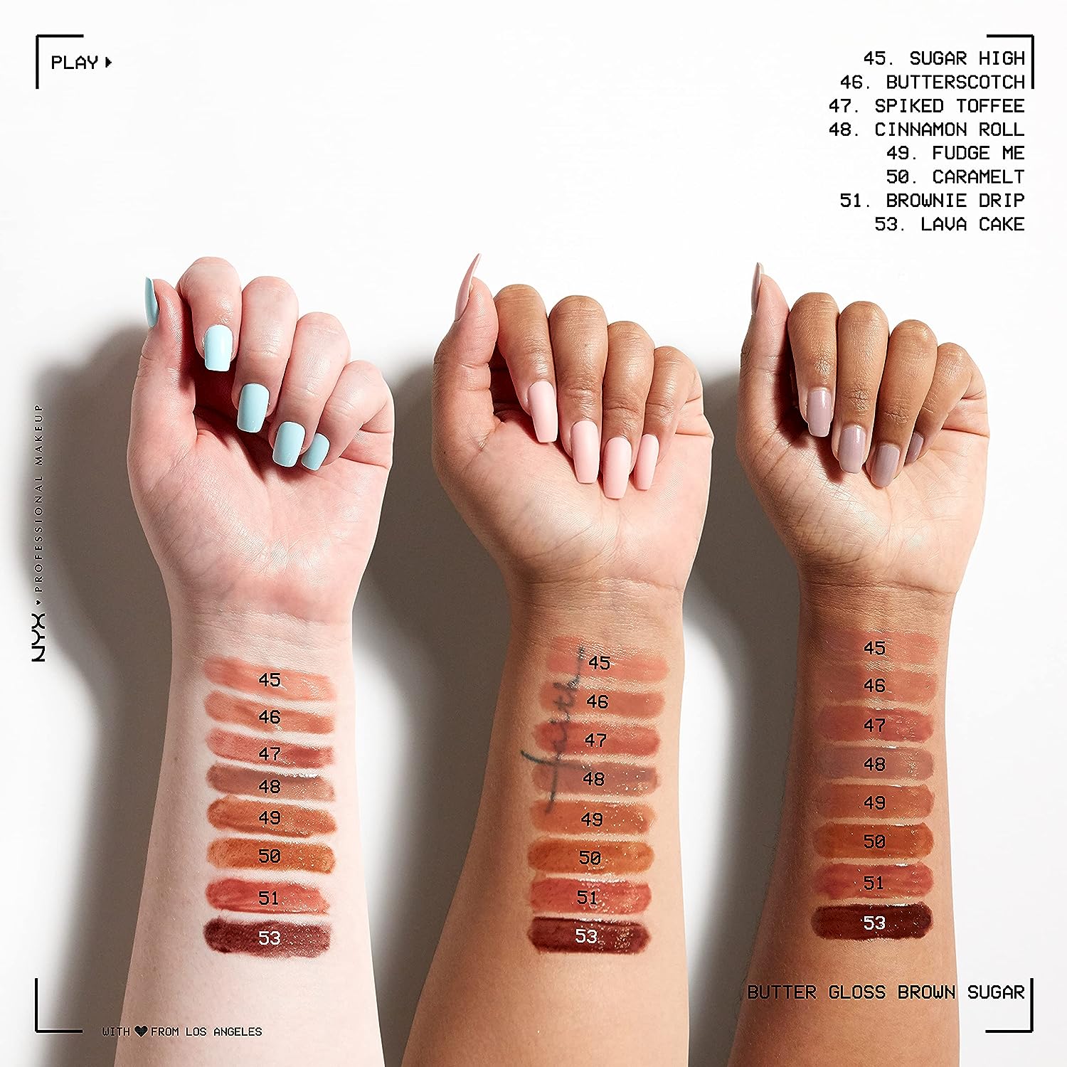 NYX PROFESSIONAL MAKEUP Butter Gloss Brown Sugar, Non-Sticky Lip Gloss - Lava Cake (Rich Brown)