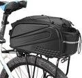 DALIZHAI777 Bike Bag 10L Bicycle Hard Shell Bag Bicycle Rear Seat Bag with Double Zipper Closure Waterproof Cycling Bike Rack Trunk Cargo Bag Handbag Shoulder Bag Bicycle Accessories (Color : Black)