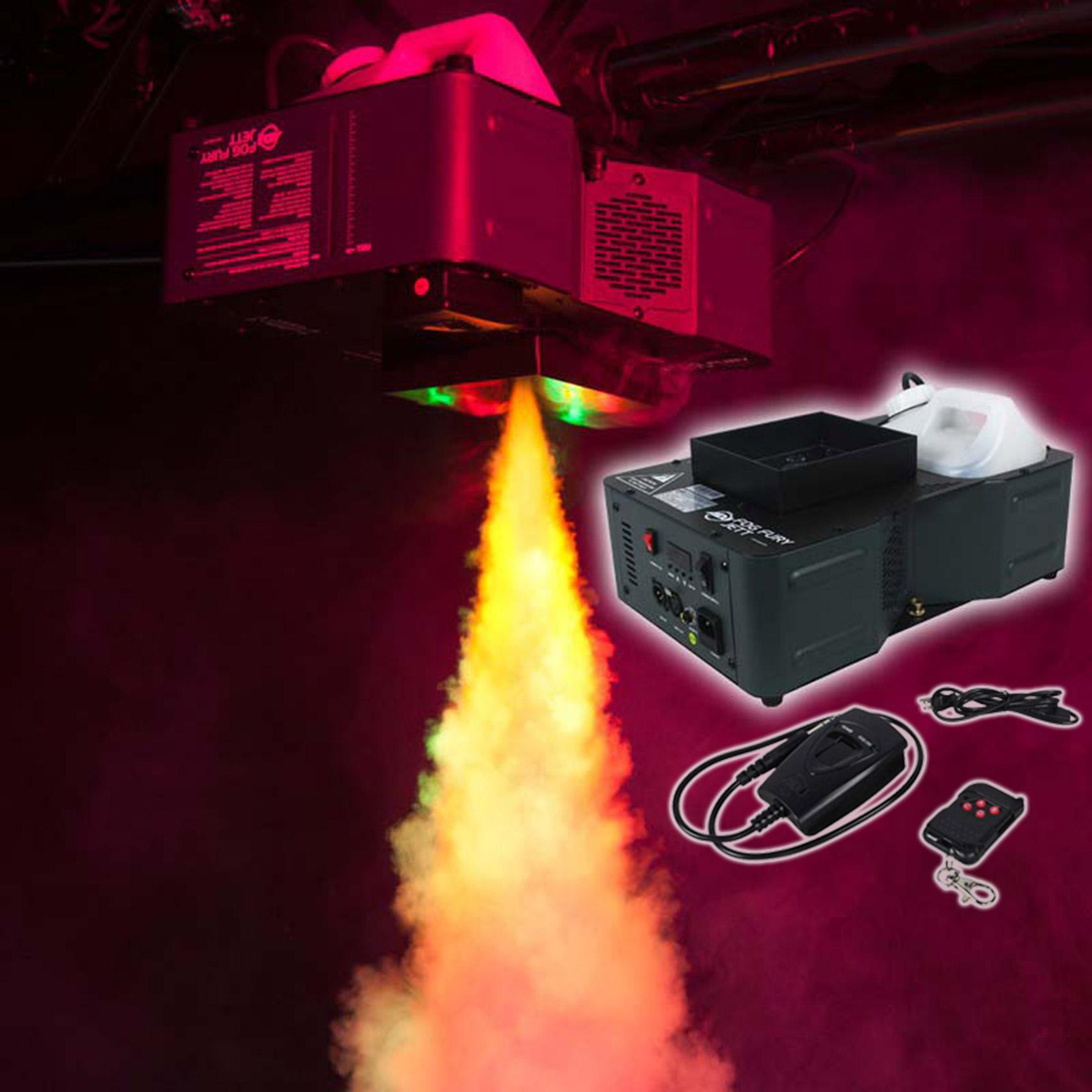American DJ Fog Fury Jett Vertical Fog Machine+Wireless Remote+Par Light+Cable