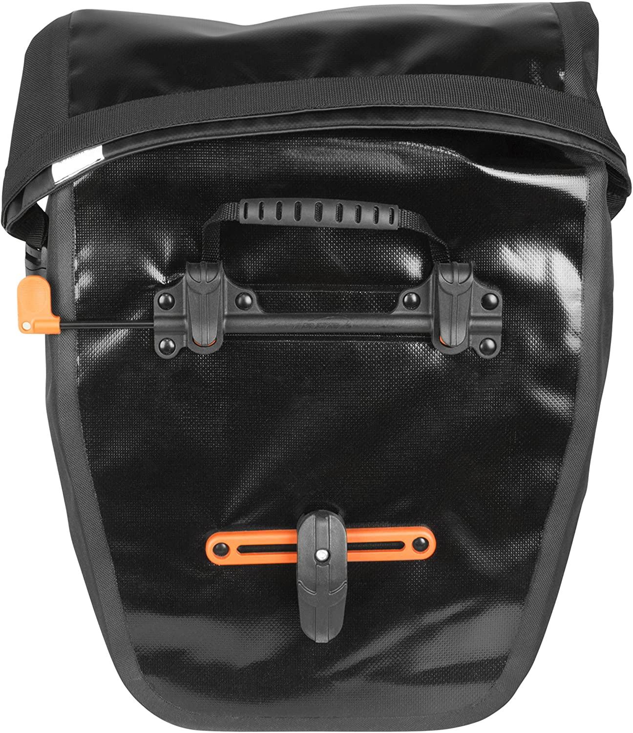 Ibera Bike Pannier Bag - PakRak Clip-On Quick-Release Waterproof Bicycle Panniers (Pair)