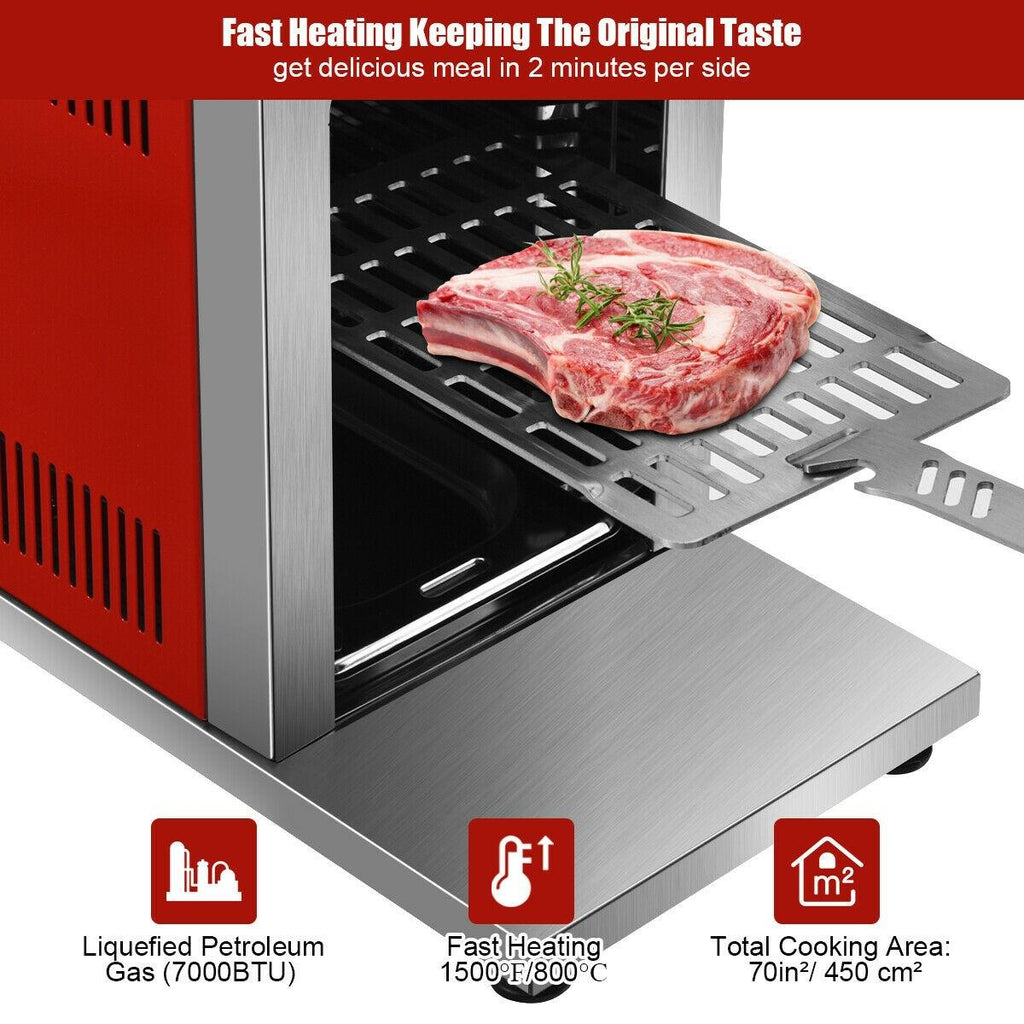 Propane Infrared Steak Grill Bbq  Steel Single Burner