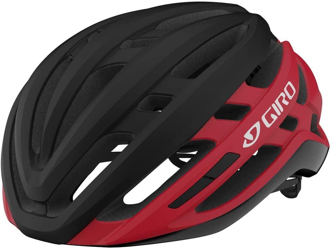 Giro Agilis MIPS Mens Road Cycling Helmet - Matte Black/Bright Red (2022), Medium