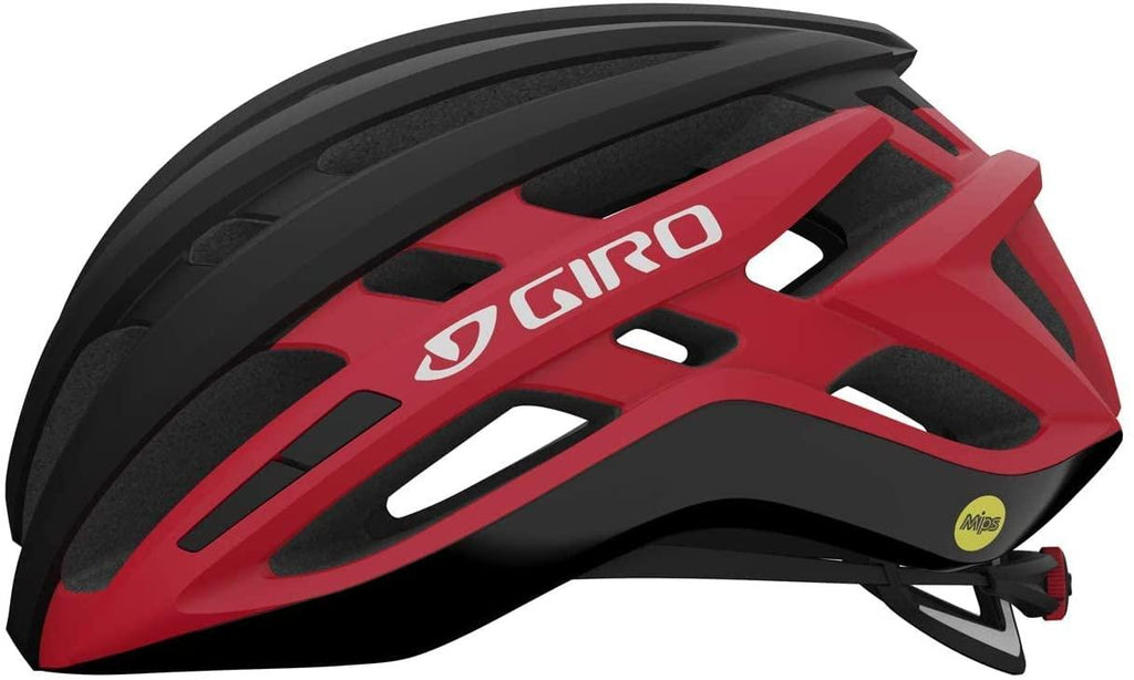 Giro Agilis MIPS Mens Road Cycling Helmet - Matte Black/Bright Red (2022), Medium