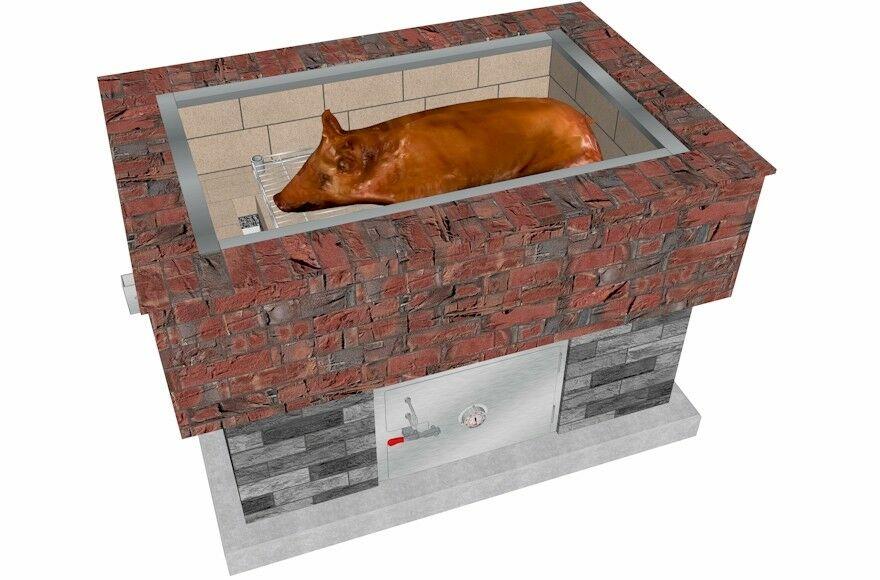 Pig Roaster Kit • Heavy-Duty Pig Cooker Packa• Pig Roasting Box Components