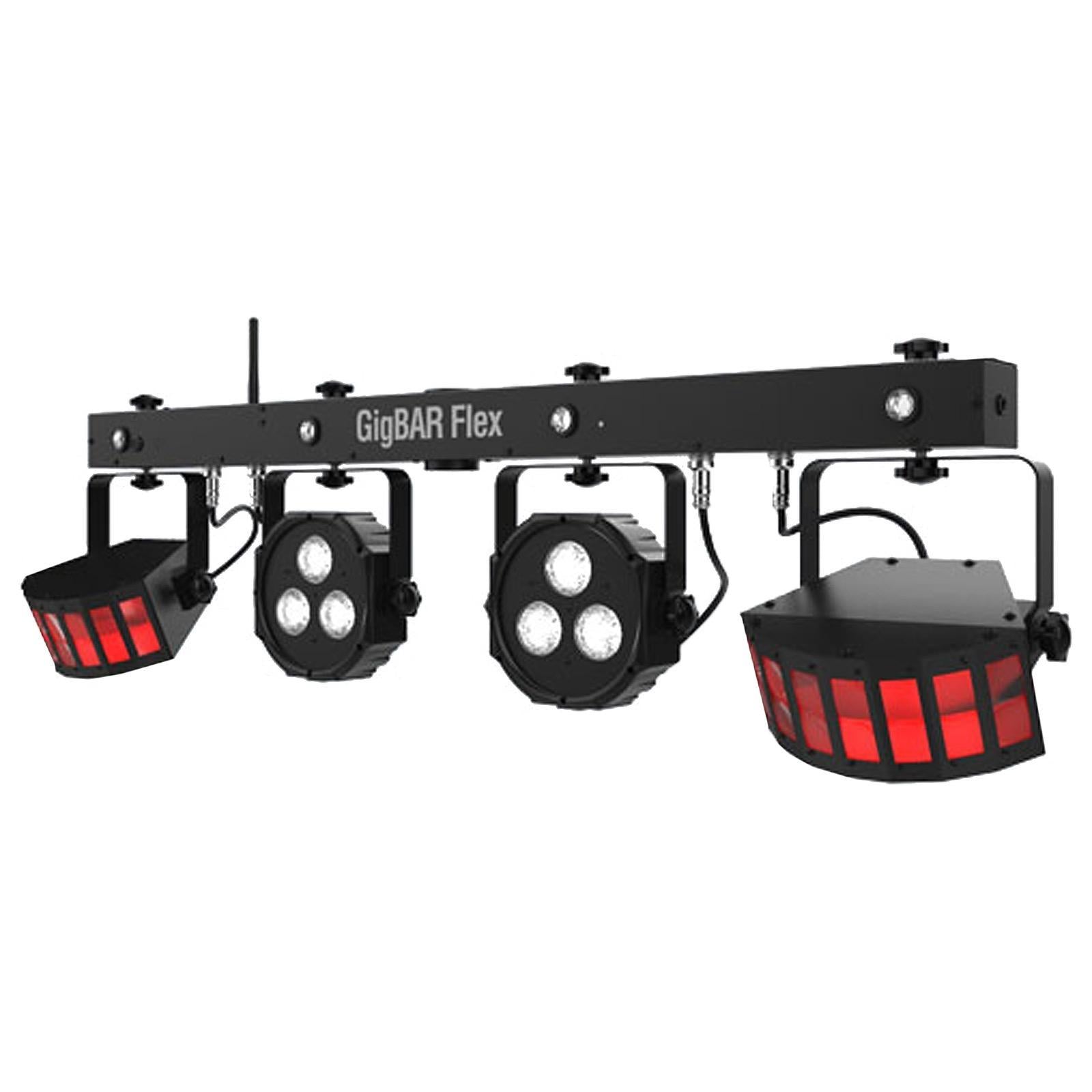(2) Chauvet DJ GigBar Flex Pack-n-Go Effect Lighting Systems with Stands & Fog Machine Package