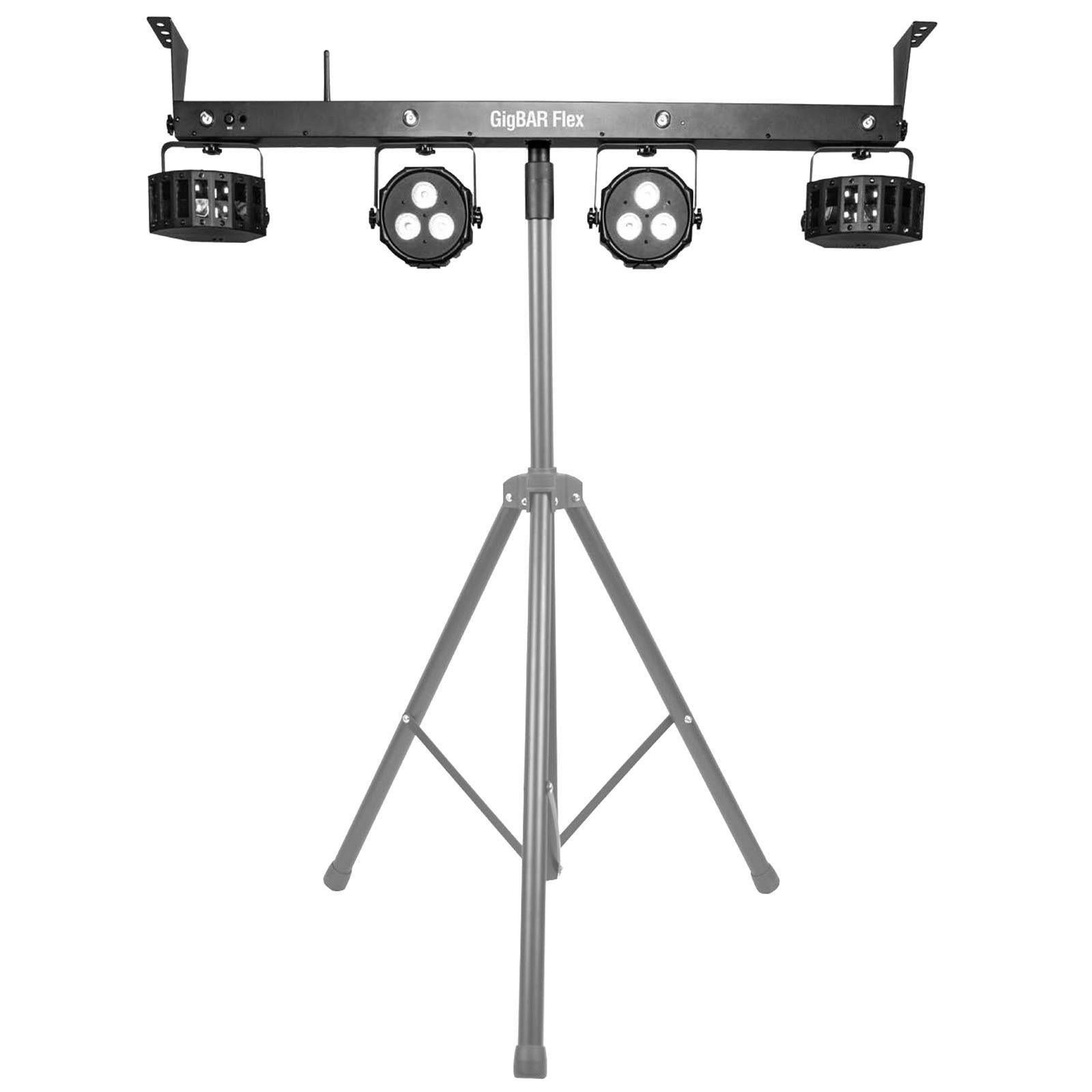 (2) Chauvet DJ GigBar Flex Pack-n-Go Effect Lighting Systems with Stands & Fog Machine Package
