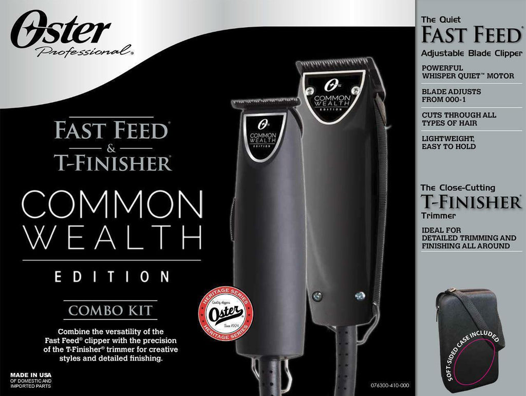 Oster Common Wealth Combo Fast Feed Clipper and T Finisher Trimmer 12i3