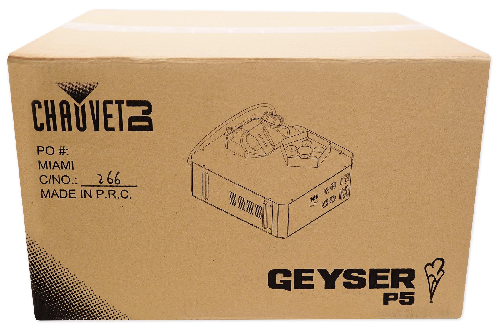 Chauvet DJ GEYSER P5 DMX Fog Machine Fogger, RGBA+UV LED+48" Black Light Strip