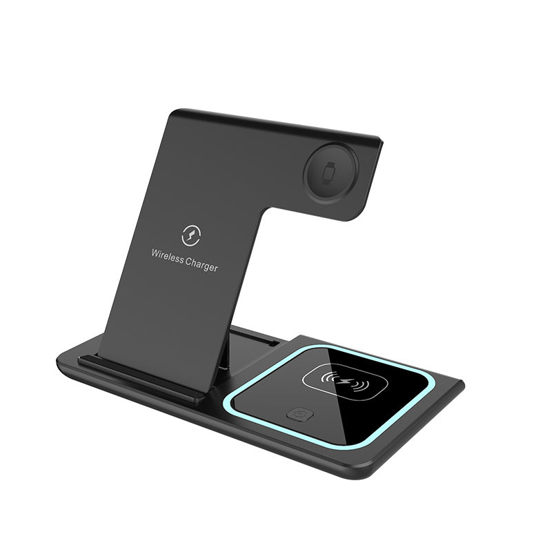 3 In 1 Fast Charging Station, Folding Wireless Charger Stand For  14,13,12,11/Pro/Max/Mini/Plus, X, XR, XS/Max, SE, 8/Plus, For IWatch 1-8, For Airpods 3/2/Pro