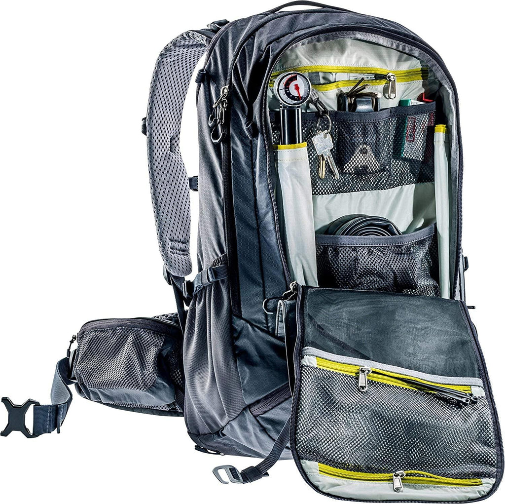DEUTER Unisex – Adult's Trans Alpine Pro 28 Bicycle Backpack, Black (Black Graphite), 28l