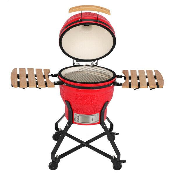 18in Steel Charcoal Grill Multiple CooSmoke Bake Roast For Courtyard Party