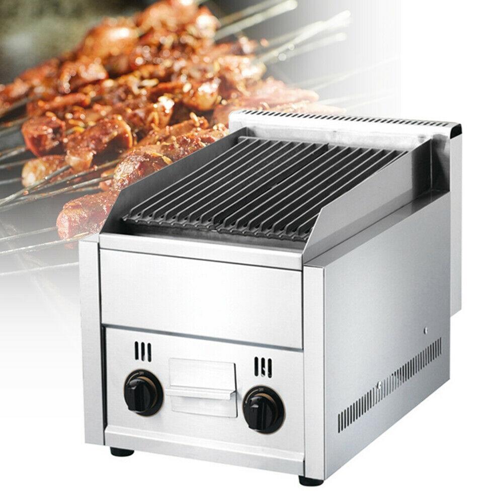 Commercial Gas Grill 2 Burner  Outdoor Garden Barbeque Coo Steel