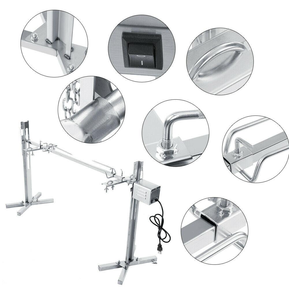 Rotisserie Kit For BBQ  Steel Spit Rod Meat Forks With Electric Motor