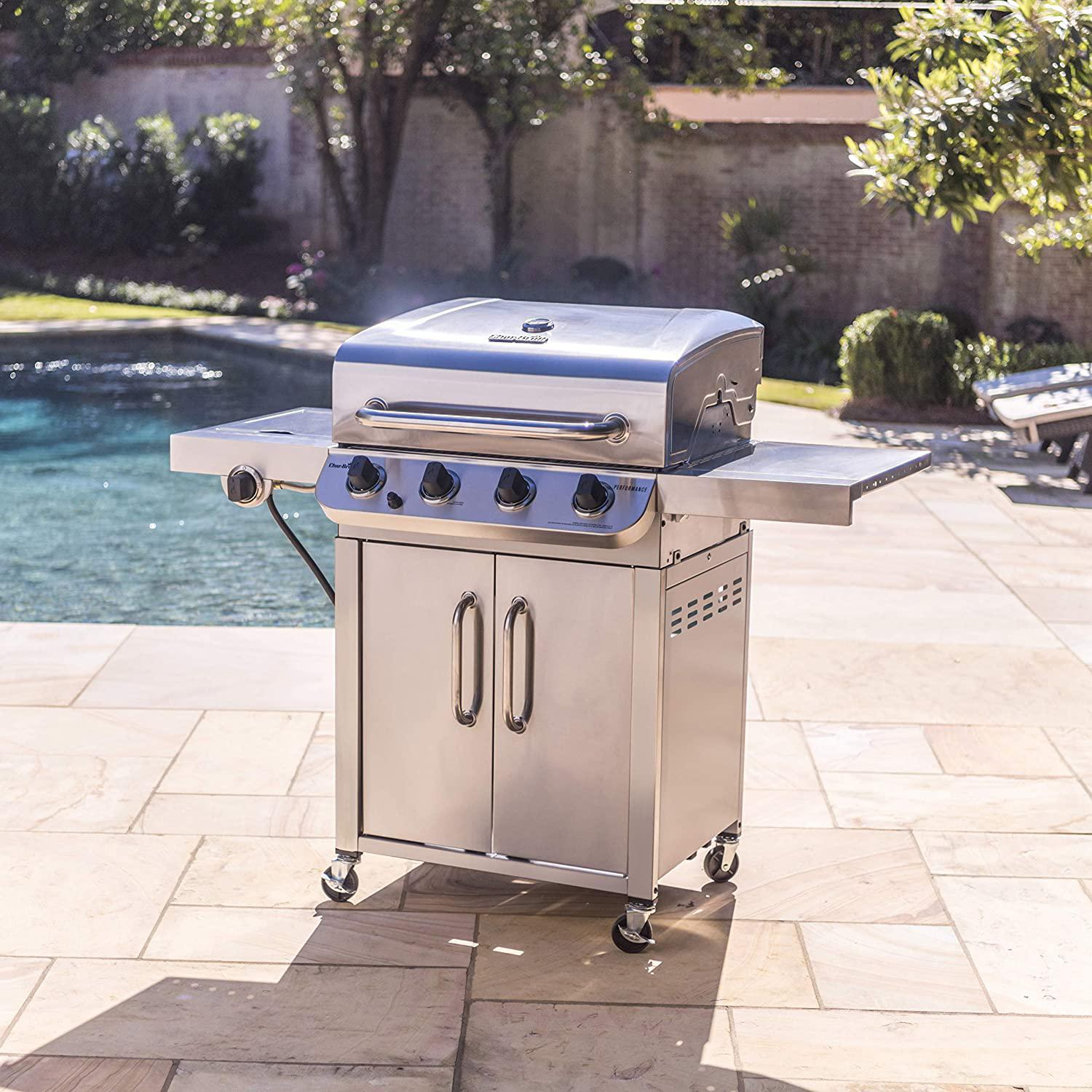 Gas Grill  Performance  Steel 4-Burner Cabinet Style Propane