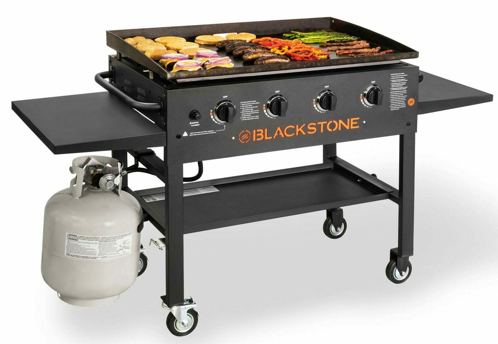 Griddle CooStation Side Shelve 4Burner Outdoor Caster Wheel  Steel